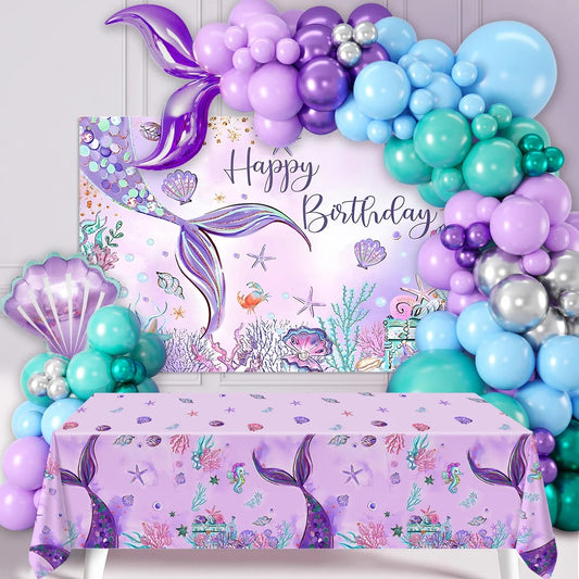 Mermaid Party Mermaid DIY Balloon Arch (109 piece set)