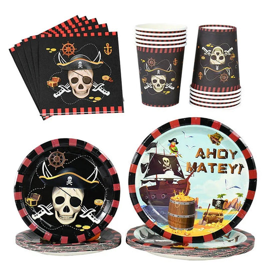 Pirate Party Birthday Party Tableware Set