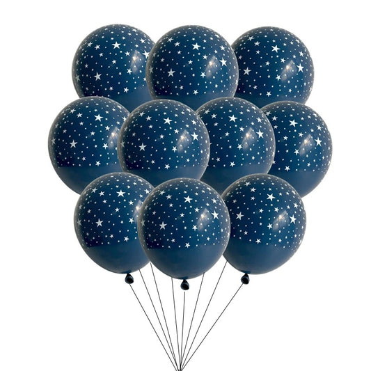 Out Of This World Space Party Navy Star Balloons