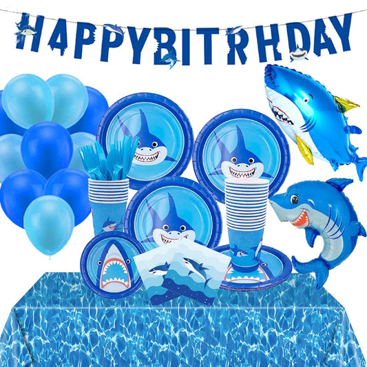 Under The Sea Party Complete Ocean Shark Themed Tableware & Party Set