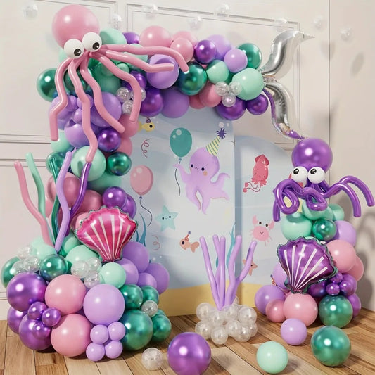 Mermaid Party 159 Piece DIY Ultimate Balloon Arch Set