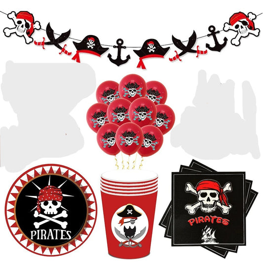 Pirate Party Black/Red Pirate Party Set