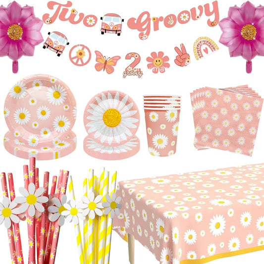 Flower Party Flower Daisy Themed Tableware Set