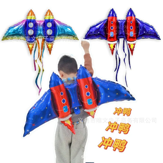 Out Of This World Space Party Rocket Foil Balloon Wings