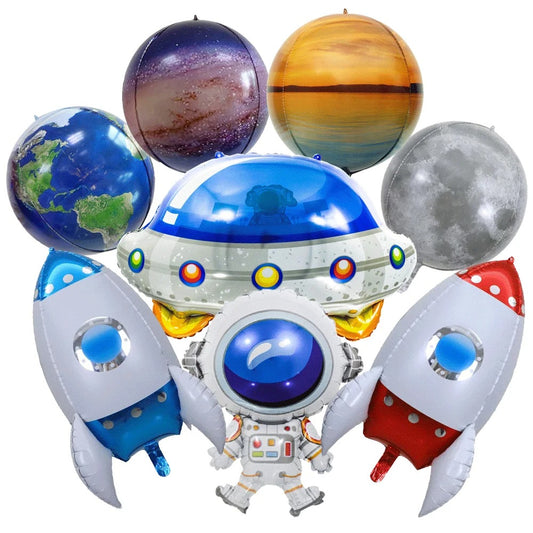 Out Of This World Space Party Foil Rocket Balloons