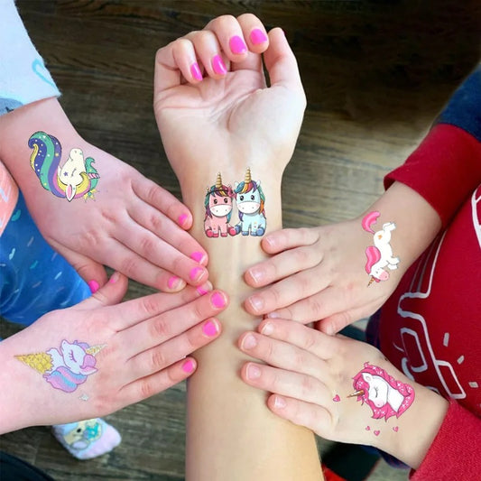 Unicorn Party Unicorn Temporary Tattoos (10 sheets)