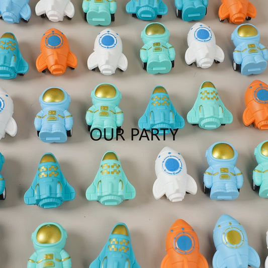 Out Of This World Space Party Rocket/Astronaut Pull Back Toys Party Favours