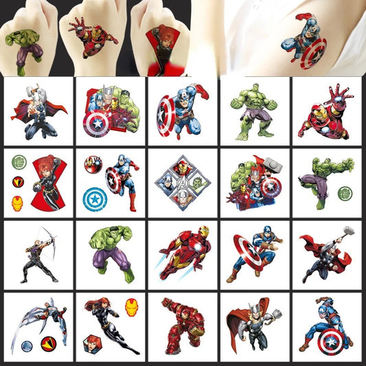 Superhero Party Avengers Temporary Tattoo Party Favours