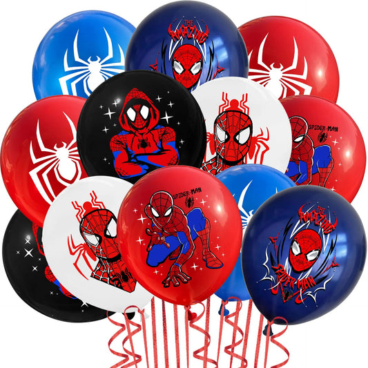 Superhero Party Spiderman Pack of 12 Balloons