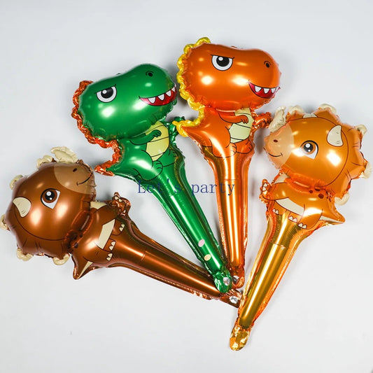 Dinosaur Party Handheld Foil Balloons (10 pack)