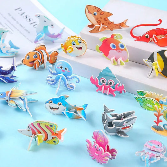 Under The Sea Party Ocean Animals Paper Puzzles Party Favour