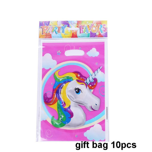 Unicorn Party Pink Rainbow Party Bags (10 pack)