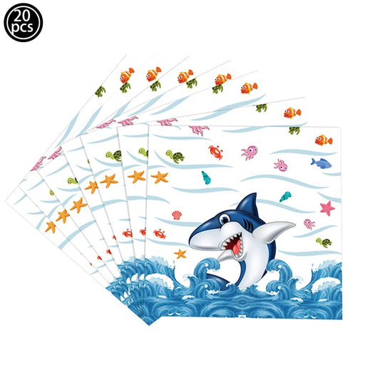 Under The Sea Party Shark Themed Tableware Set