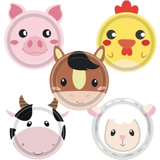 Farm Animals Party Barn Animal Themed Plates