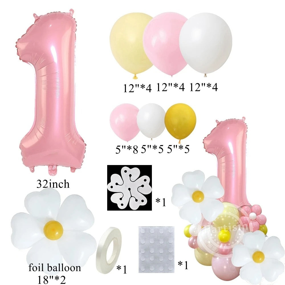 Flower Party Daisy Balloon Set (36pieces)