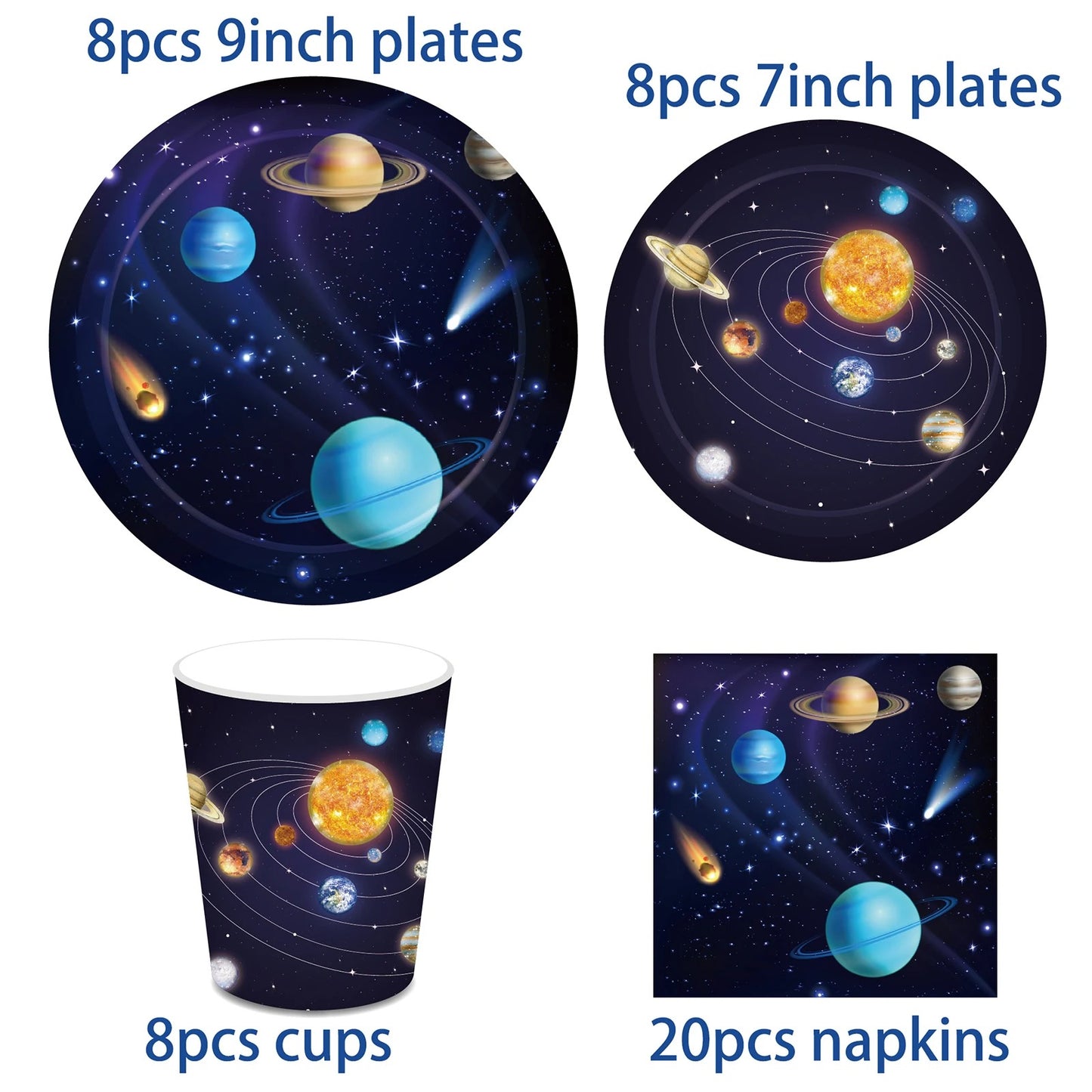 Out Of This World Space Party Solar System Tableware Set