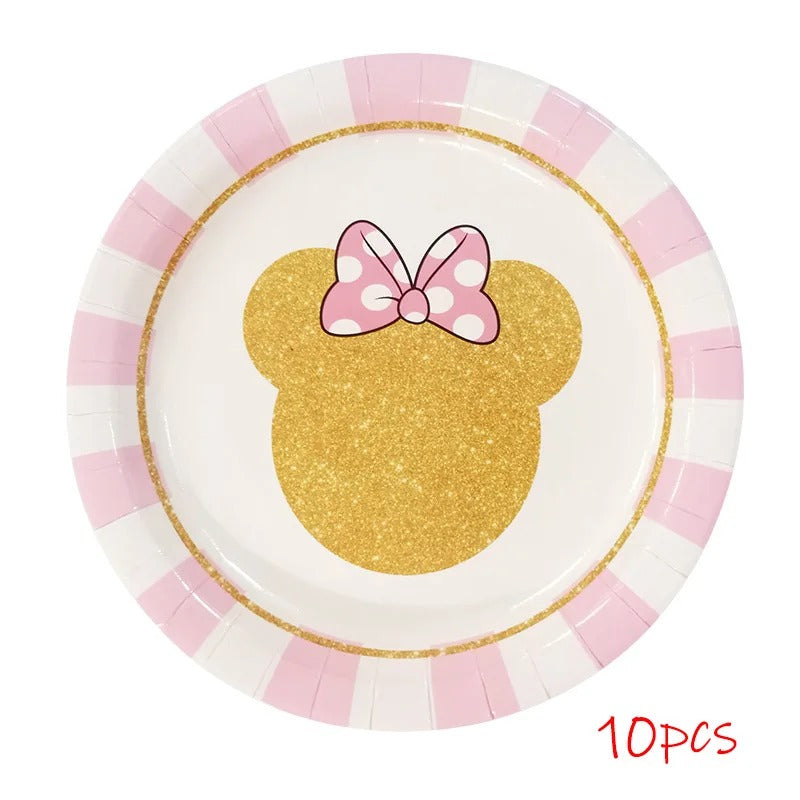 Minnie Mouse Party Pink/Gold Tableware Set