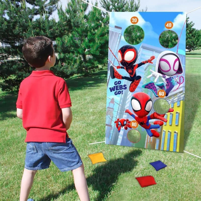 Superhero Party Spiderman Bean Bag Throwing Party Game