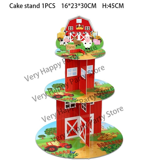 Farm Animals Party Barn Themed Cake/Cupcake Stand