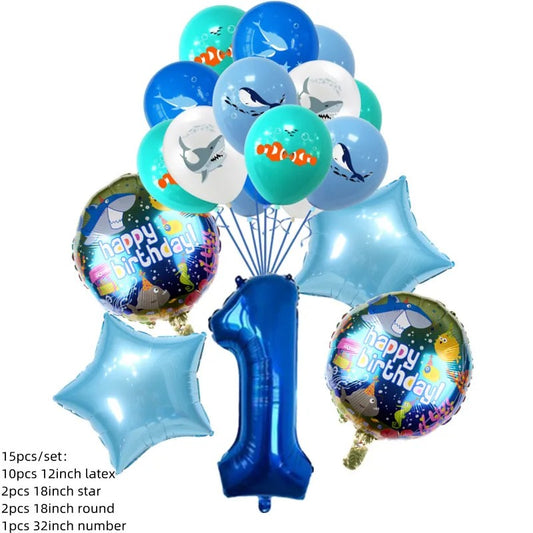 Under The Sea Party Ocean Balloon Set (15 pieces)