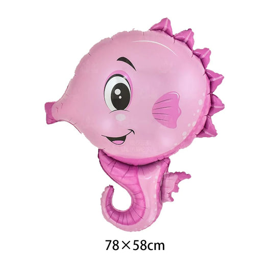 Under The Sea Party Ocean Animals Seahorse Foil Balloon