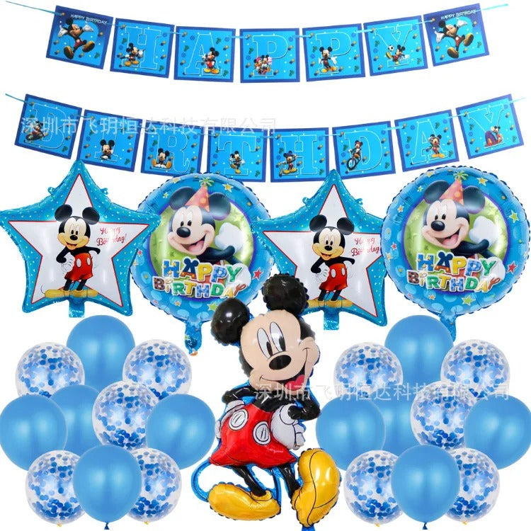 Mickey Mouse Party Complete Mickey Mouse Balloon & Happy Birthday Banner Set