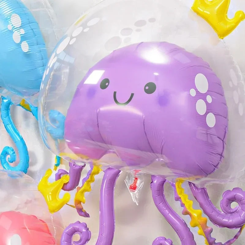 Under The Sea Party Jellyfish Shaped 3D Balloon