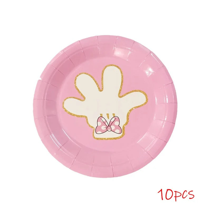 Minnie Mouse Party Pink/Gold Tableware Set