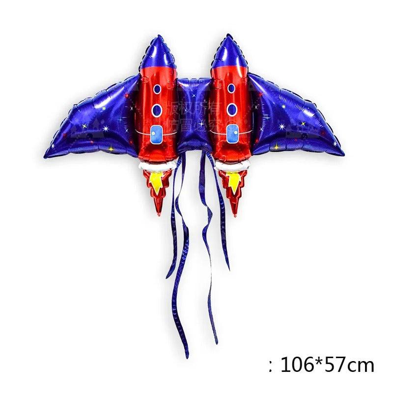 Out Of This World Space Party Rocket Foil Balloon Wings