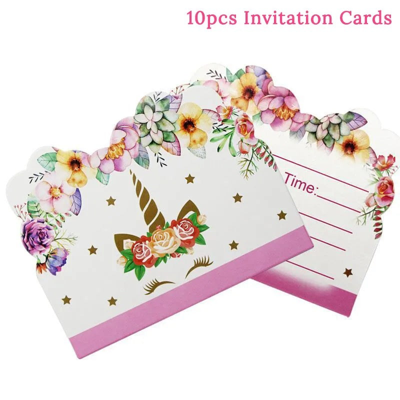 Unicorn Party Party Invitations (pack of 8)