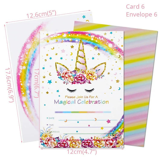 Unicorn Party Unicorn Invitations