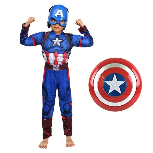 Superhero Party Captain America Costume Dress Up Set